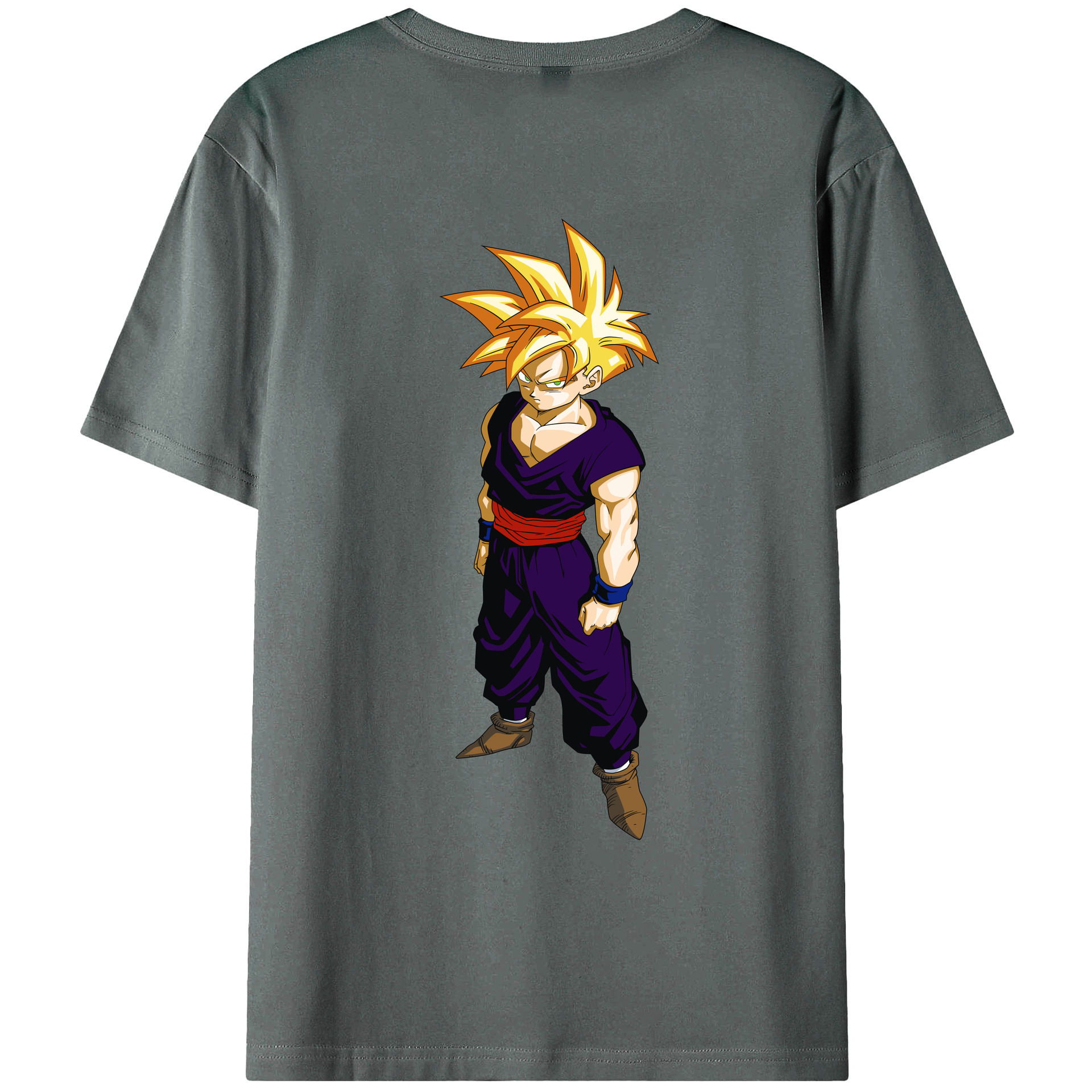 （画像用） ドラゴンボール ベジット DRAGON BALL Vegetto 綿100％ メンズ半袖Tシャツ（バックプリント） 通気性